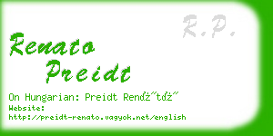 renato preidt business card